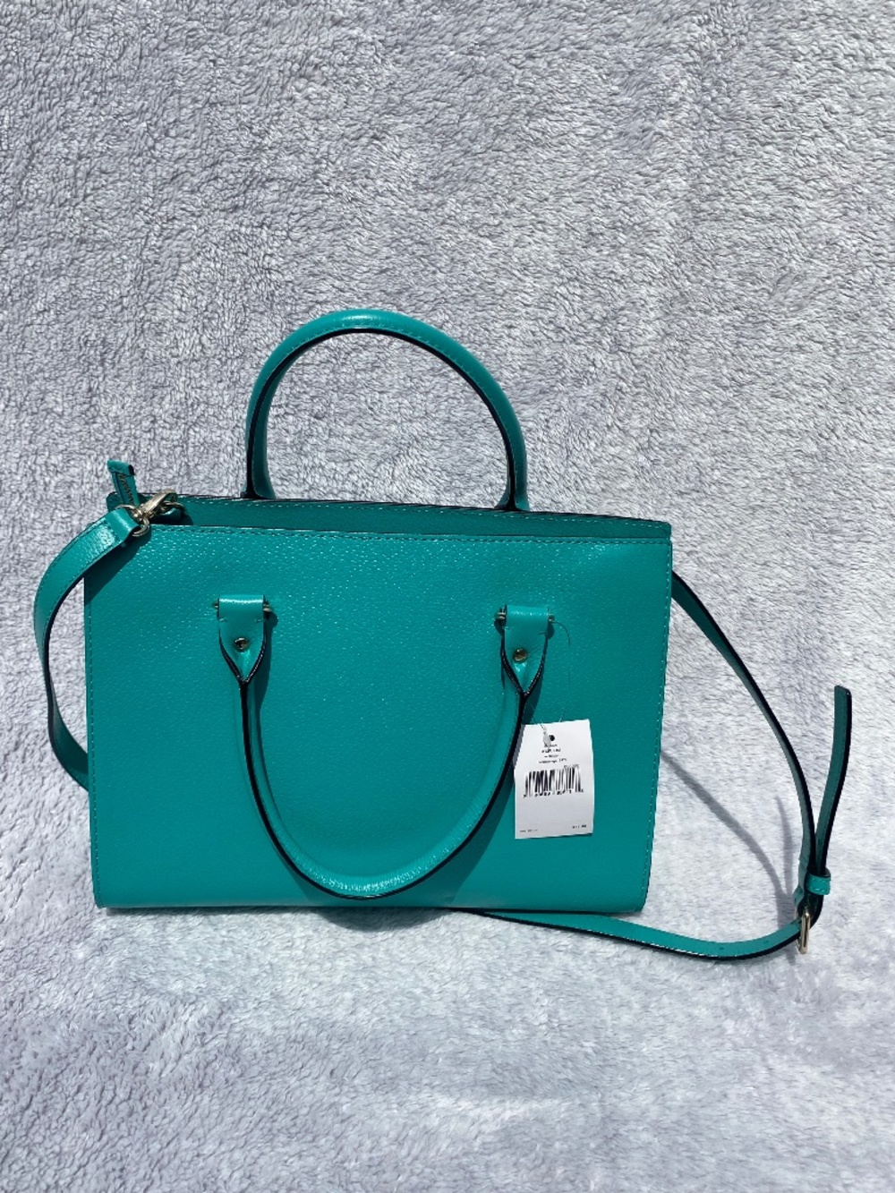 Kate Spade Satchel Leather Bag in bright Aquamarine color (NWT) - Picture 2 of 12